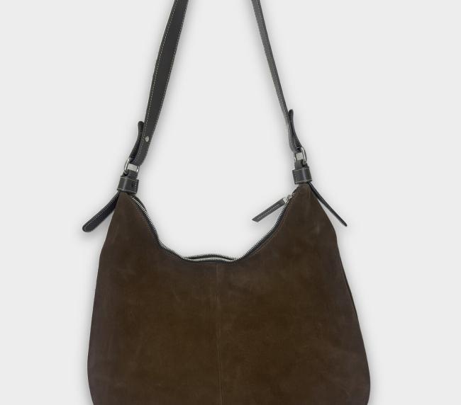 Brown Suede Tote Bag