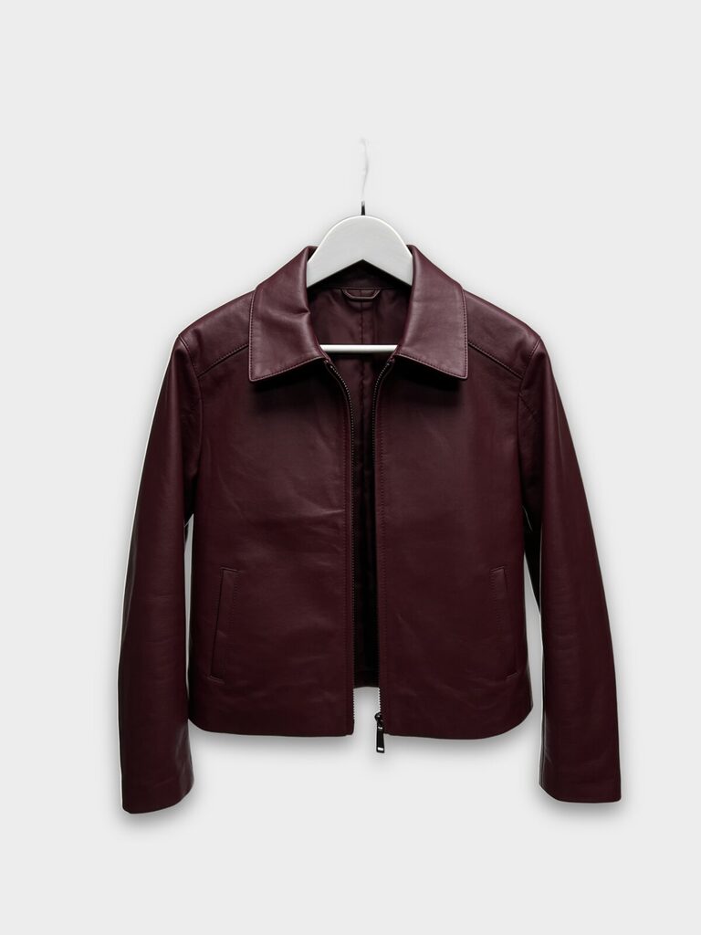 Burgundy Leather Shacket