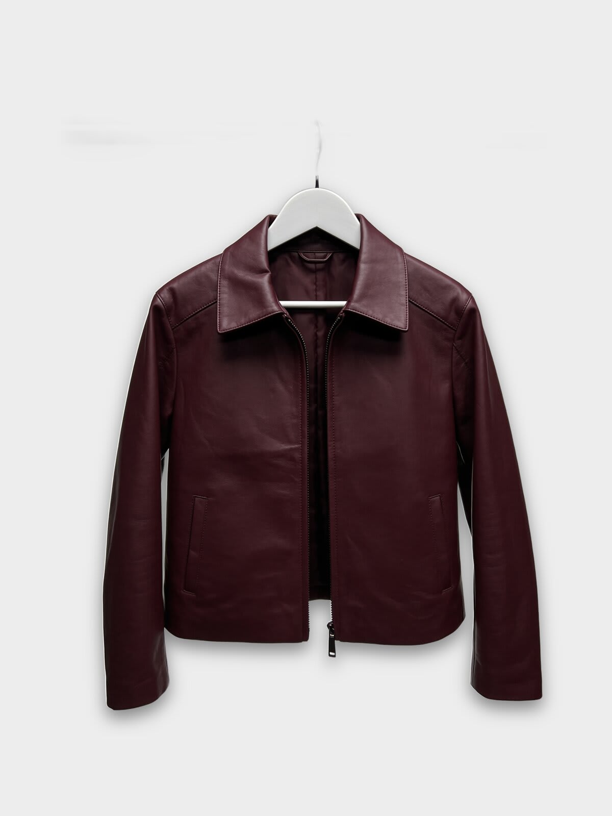 Burgundy Leather Shacket