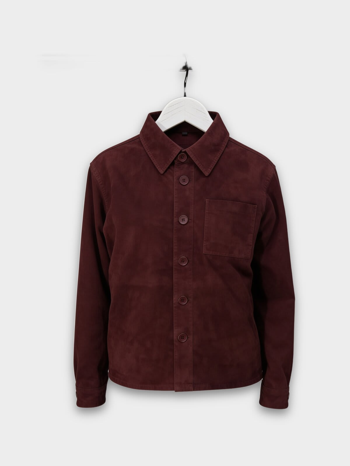 Burgundy Suede Overshirt