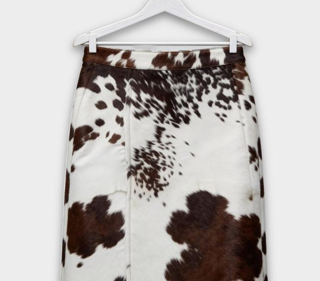 Cowhide Leather Skirt